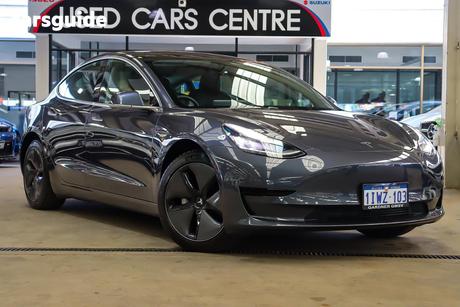 Grey 2020 Tesla Model 3 Sedan Standard Range Rwd