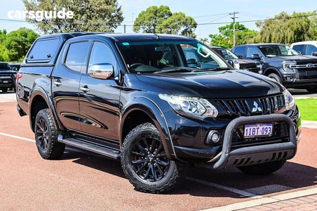 Black 2017 Mitsubishi Triton Dual Cab Utility Gls (4X4) Sports Edt