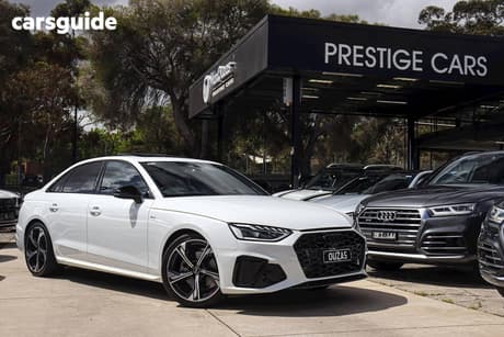 White 2023 Audi A4 Sedan 35 Tfsi Dynamic Black