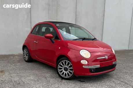Red 2013 Fiat 500 Convertible Twin Air Lounge