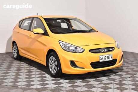 Yellow 2017 Hyundai Accent Hatchback Active