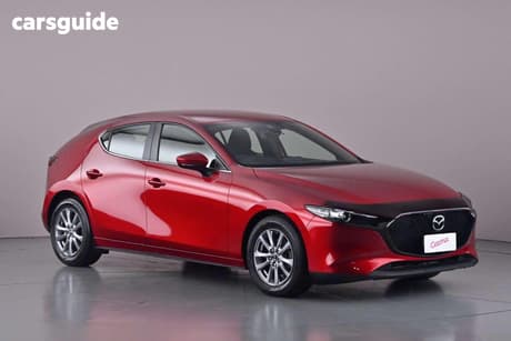 Red 2019 Mazda 3 Hatchback G20 Pure