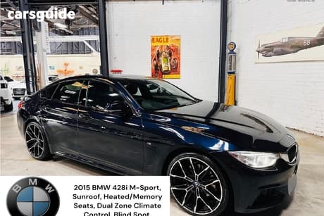 Black 2015 BMW 428I Coupe Gran Coupe Sport Line