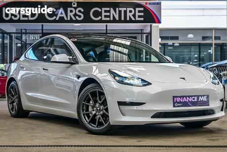 White 2021 Tesla Model 3 Sedan Standard Range Plus Rwd