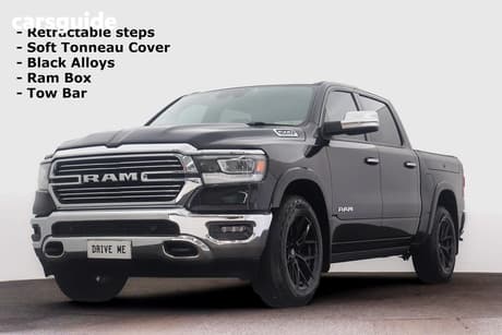 Black 2022 RAM 1500 Crew Cab Utility Laramie Rambox (Hybrid)