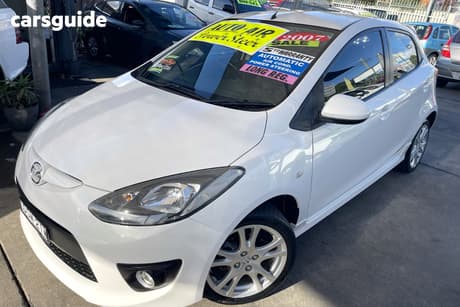 White 2007 Mazda 2 Hatchback Genki