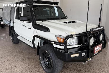 White 2021 Toyota Landcruiser Double Cab Chassis Workmate