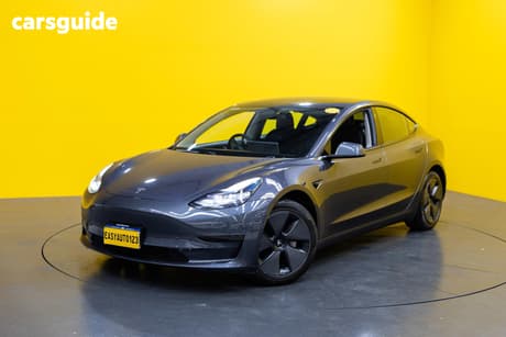 Grey 2021 Tesla Model 3 Sedan Standard Range Plus Rwd