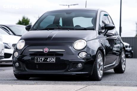 Black 2014 Fiat 500 Hatchback S