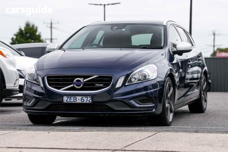 Blue 2012 Volvo V60 Wagon T5 R-Design