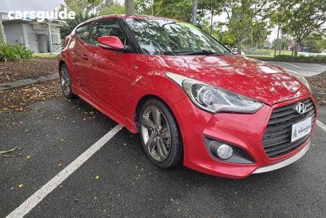 Red 2012 Hyundai Veloster Coupe Sr Turbo