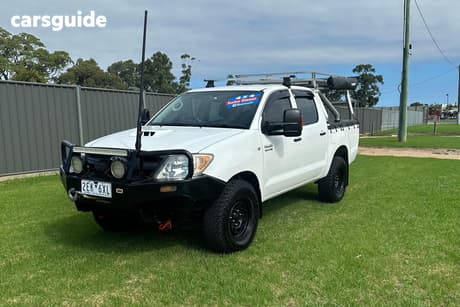 White 2007 Toyota Hilux Dual Cab Pick-up Sr (4X4)