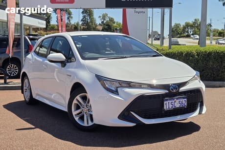 White 2022 Toyota Corolla Hatchback Ascent Sport Hybrid