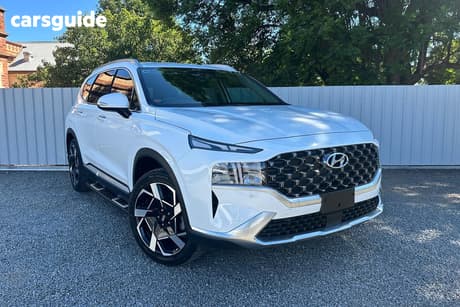 White 2023 Hyundai Santa FE Wagon Elite Crdi (Awd)