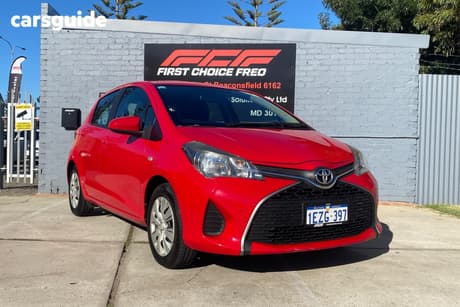 Red 2016 Toyota Yaris Hatchback Ascent