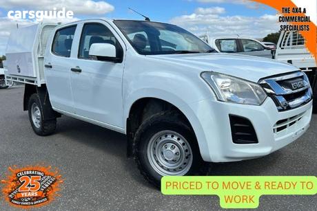 White 2017 Isuzu D-MAX Crew Cab Chassis Sx (4X4)