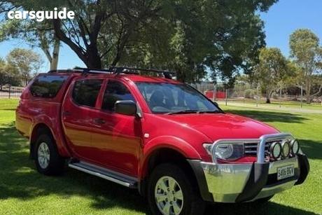Red 2015 Mitsubishi Triton Double Cab Utility Glx (4X4)