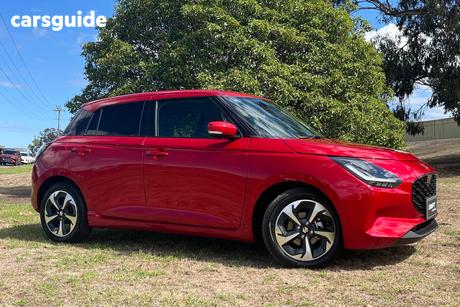 Red 2025 Suzuki Swift Hatchback Hybrid Glx