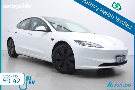 White 2025 Tesla Model 3 Sedan Rear-Wheel Drive