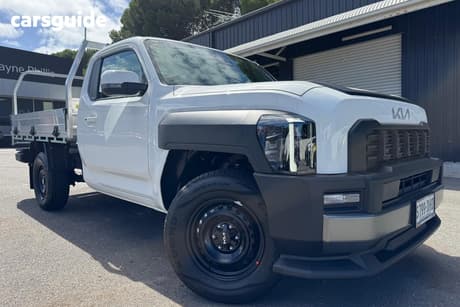 White 2025 Kia Tasman Double Cab Chassis S (4X4) Black Fender
