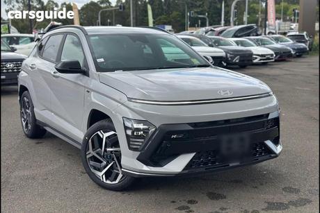 Grey 2026 Hyundai Kona Wagon Hybrid Elite N Line