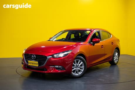 Red 2017 Mazda 3 Sedan Maxx