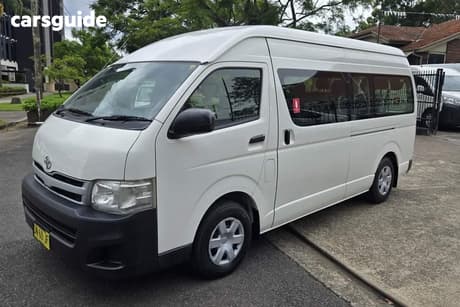 White 2012 Toyota HiAce Bus Commuter