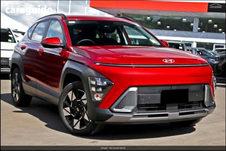 Red 2026 Hyundai Kona Wagon Hybrid Elite N Line