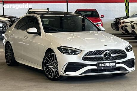 White 2022 Mercedes-Benz C300 Sedan Mhev