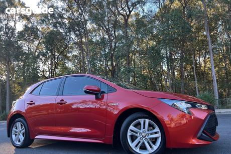 Orange 2019 Toyota Corolla Hatchback Ascent Sport
