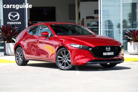 Red 2025 Mazda 3 Hatchback G20 Evolve