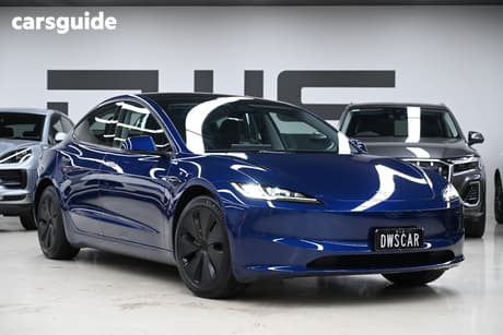 Blue 2024 Tesla Model 3 Sedan Rear-Wheel Drive