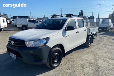 White 2019 Toyota Hilux Double Cab Pick Up Workmate