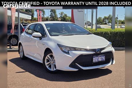 White 2022 Toyota Corolla Hatchback Ascent Sport Hybrid