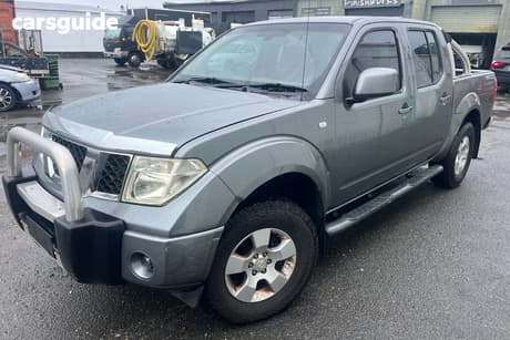 Grey 2010 Nissan Navara Dual Cab Pick-up St (4X4)