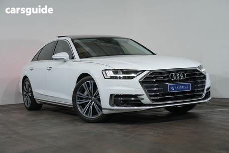 White 2018 Audi A8 Sedan 55 Tfsi Quattro (Hybrid)