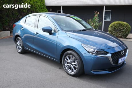 Blue 2020 Mazda 2 Sedan G15 Pure
