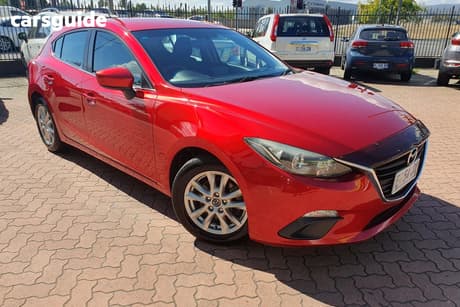 Red 2013 Mazda 3 Hatchback Maxx