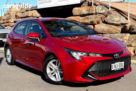 Red 2022 Toyota Corolla Hatchback Ascent Sport