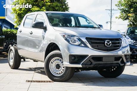 Silver 2019 Mazda BT-50 Dual Cab Chassis Xt (4X4) (5Yr)