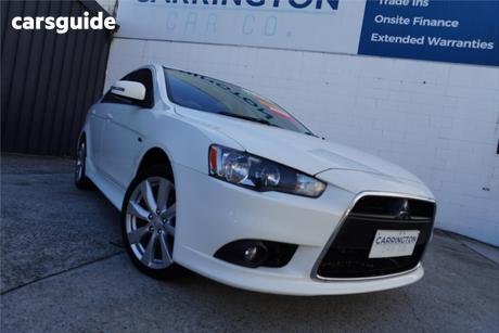 White 2014 Mitsubishi Lancer Hatchback Gsr Sportback