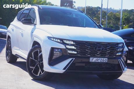 White 2024 Hyundai Tucson Wagon Premium N Line Hybrid (Awd)