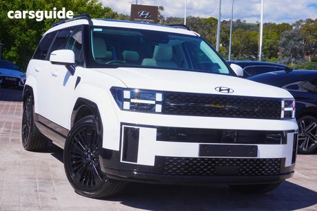 White 2025 Hyundai Santa FE Wagon Calligraphy (7 Seat) (Brn Int)