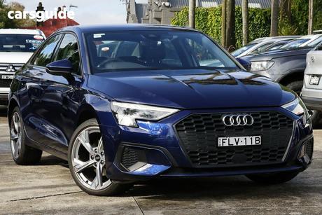 Blue 2022 Audi A3 Sedan 35 Tfsi Mhev