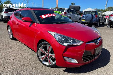 Red 2012 Hyundai Veloster Coupe +