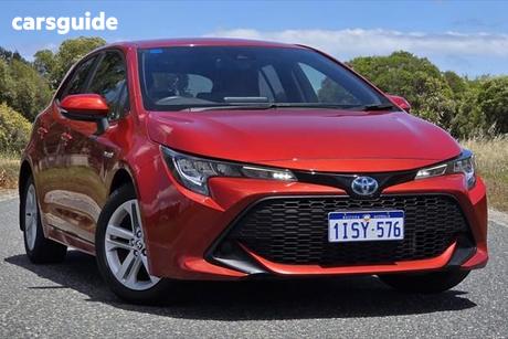 Red 2019 Toyota Corolla Hatchback Ascent Sport (Hybrid)