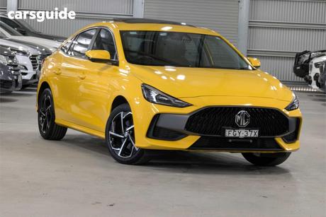 Yellow 2023 MG MG5 Sedan Essence