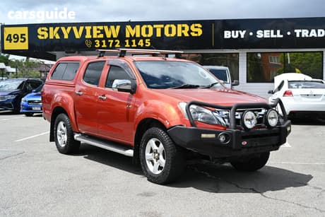 Orange 2015 Isuzu D-MAX Crew Cab Utility Ls-U Hi-Ride (4X4)