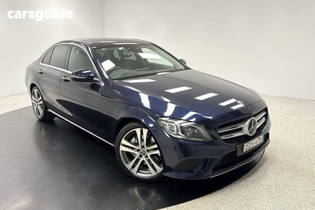 Blue 2018 Mercedes-Benz C200 Sedan Edition C