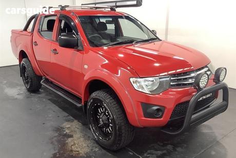 Red 2015 Mitsubishi Triton Double Cab Utility Glx (4X4)